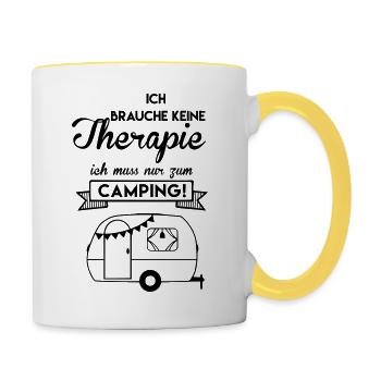 Camper Therapie - Tasse zweifarbig - Weiß/Gelb - Rechts