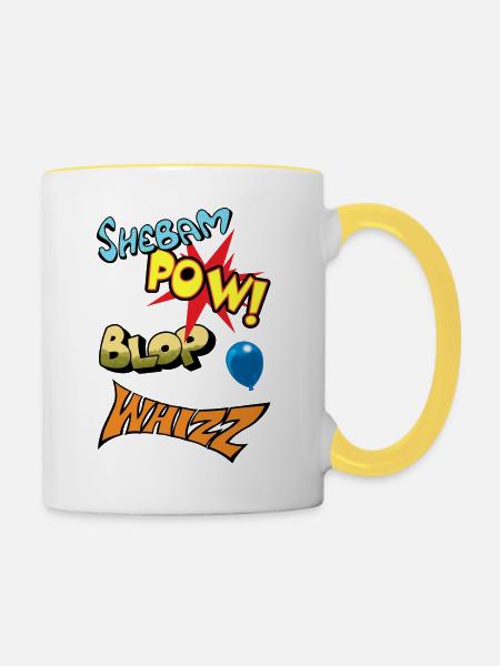 comic strip - Tasse zweifarbig - Weiß/Gelb