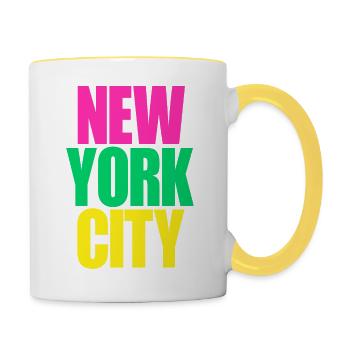 New York City colors - Contrasting Mug - white/yellow - Right