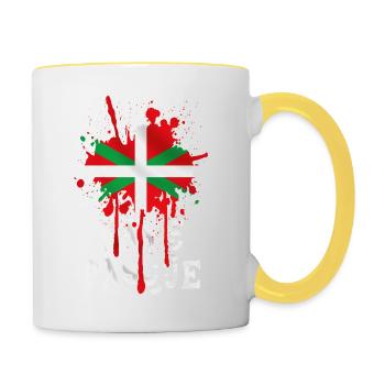 pays basque 10 - Mug contrasté - blanc/jaune - Droite