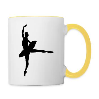 ballerina - Tasse zweifarbig - Weiß/Gelb - Rechts