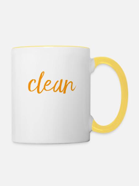 Drogen hinter sich lassen - Tasse zweifarbig - Weiß/Gelb