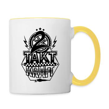 2-Takt-Kraft / Zweitaktkraft - Tasse zweifarbig - Weiß/Gelb - Rechts
