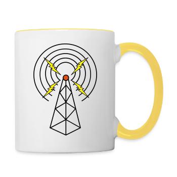 Tower Ham Radio - Tasse zweifarbig - Weiß/Gelb - Rechts