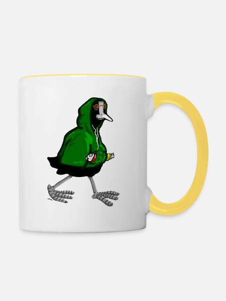 sprayer - Tasse zweifarbig - Weiß/Gelb