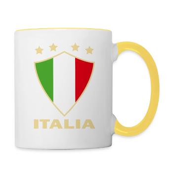 ITALIA 2 - Tasse zweifarbig - Weiß/Gelb - Rechts