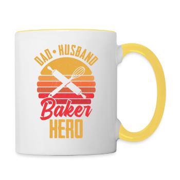 Baker Baking Confectioner - Contrasting Mug - white/yellow - Right