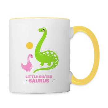 Little Sister Saurus - Contrasting Mug - white/yellow - Right
