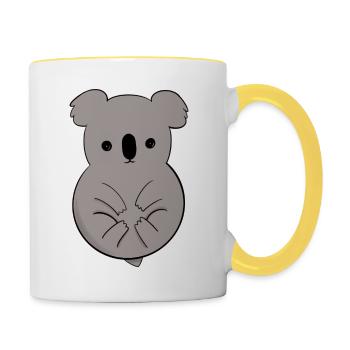 Adorable Koala - Contrasting Mug - white/yellow - Right