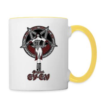 Dark Women gif - Tasse zweifarbig - Weiß/Gelb - Rechts