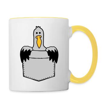 Chest bag Seagull On the way - Contrasting Mug - white/yellow - Right
