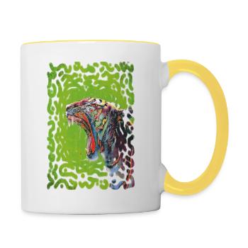 Tigresse - Tasse zweifarbig - Weiß/Gelb - Rechts
