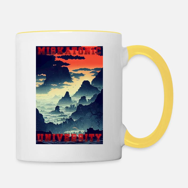 Miskatonic University - Contrasting Mug - white/yellow