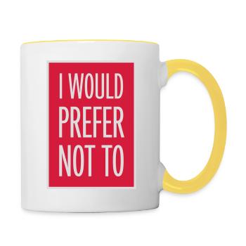I prefer not to - Contrasting Mug - white/yellow - Right