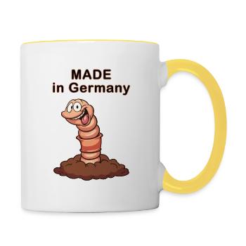 MADE in Germany - Tasse zweifarbig - Weiß/Gelb - Rechts