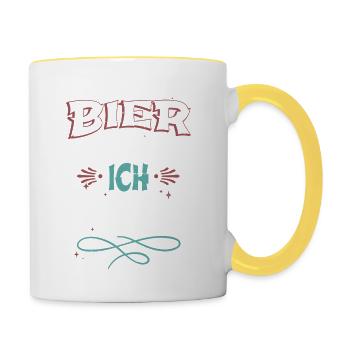 30 geburtstag 50 geburtstag betrunken brauen - Tasse zweifarbig - Weiß/Gelb - Rechts