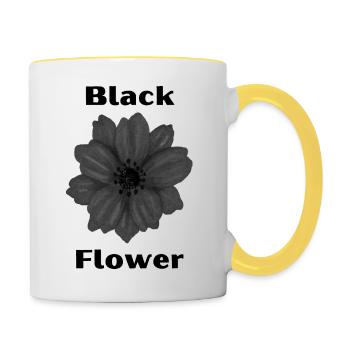 Boom noir - Mug contrasté - blanc/jaune - Droite