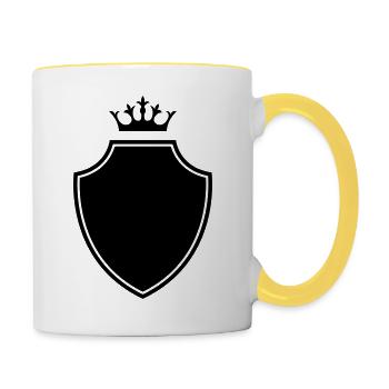 coat of arms - Contrasting Mug - white/yellow - Right