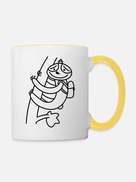 Anti-Zoo Six - Tasse zweifarbig - Weiß/Gelb