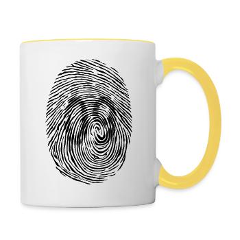Made in Ariège - Mug contrasté - blanc/jaune - Droite