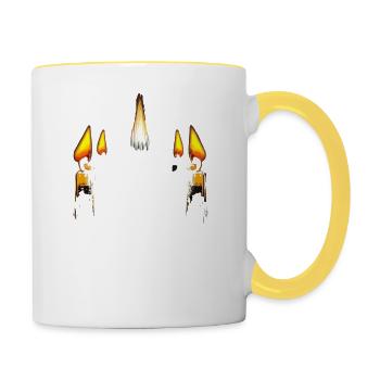 KEEP CALM AND PLAY CANDLES - Contrasting Mug - white/yellow - Right