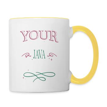 college student joke funny sayings pc quote admin - Tasse zweifarbig - Weiß/Gelb - Rechts