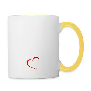 English springer quote - Contrasting Mug - white/yellow - Right