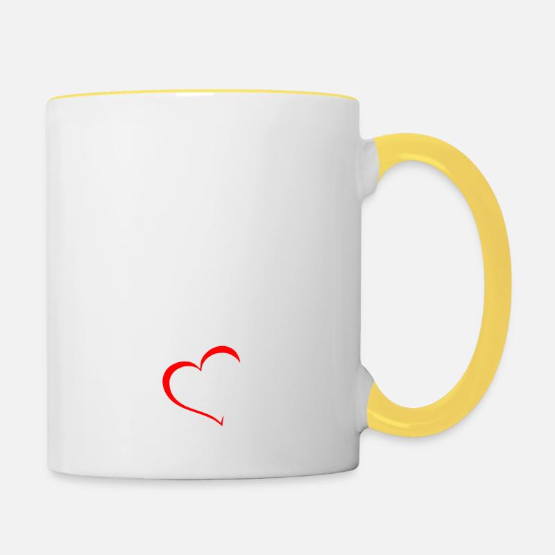 Englisches Springer-Zitat - Tasse zweifarbig - Weiß/Gelb