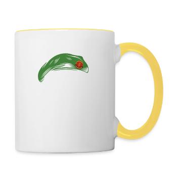 DDR Veteran Soldat NVA Geschenk - Tasse zweifarbig - Weiß/Gelb - Rechts