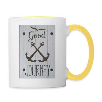 good journey - Contrasting Mug - white/yellow - Right