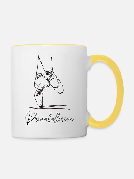 Primaballarina - Tasse zweifarbig - Weiß/Gelb