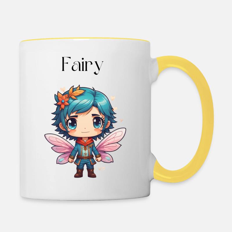 Fairy - Contrasting Mug - white/yellow