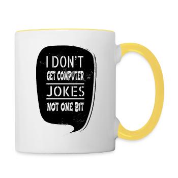 Bday Geek Robotic Automation Robotics Engineering - Contrasting Mug - white/yellow - Right