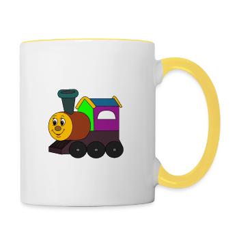 Kleine Eisenbahn Tuff Tuff - Tasse zweifarbig - Weiß/Gelb - Rechts