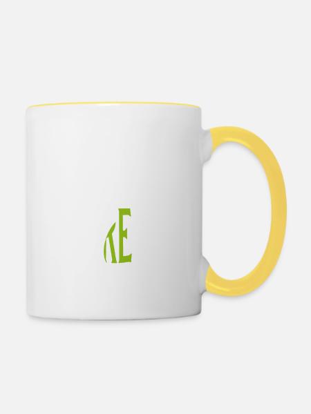 Elevate Your Rebel - Release Your Inner Child - Contrasting Mug - white/yellow