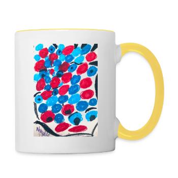 What do you see? - Mug contrasté - blanc/jaune - Droite