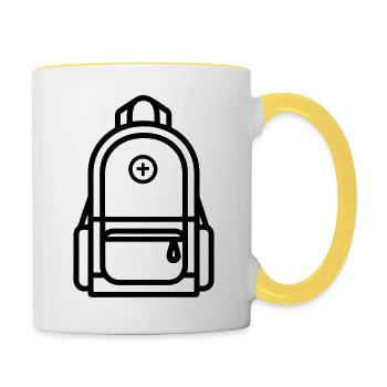 Backpack - Contrasting Mug - white/yellow - Right
