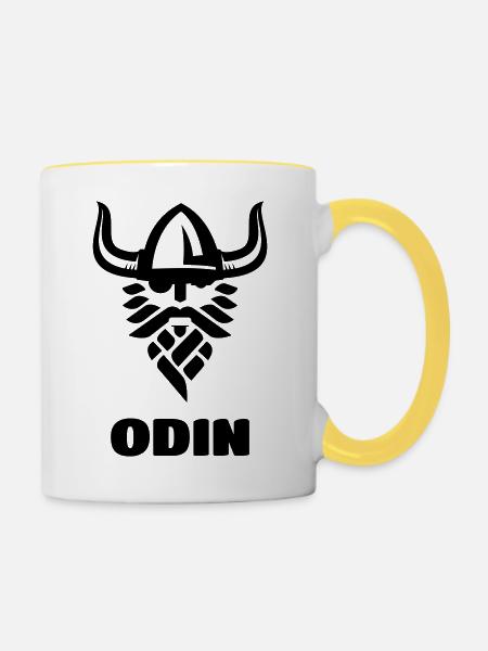 Odin - Tasse zweifarbig - Weiß/Gelb