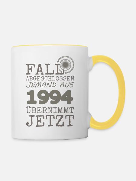 1994 - Tasse zweifarbig - Weiß/Gelb