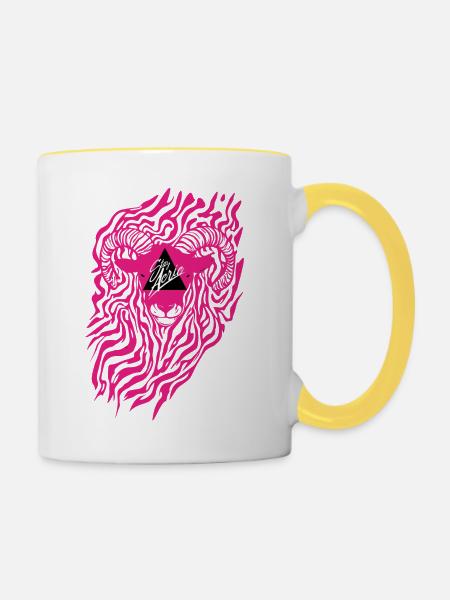 StayAerie - Aries - Tasse zweifarbig - Weiß/Gelb