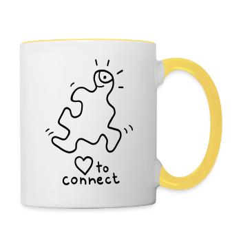 Puzzles - Contrasting Mug - white/yellow - Right