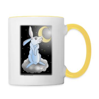 Hase Dream - Tasse zweifarbig - Weiß/Gelb - Rechts
