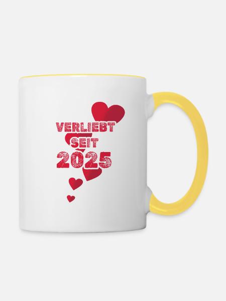2025 - Tasse zweifarbig - Weiß/Gelb