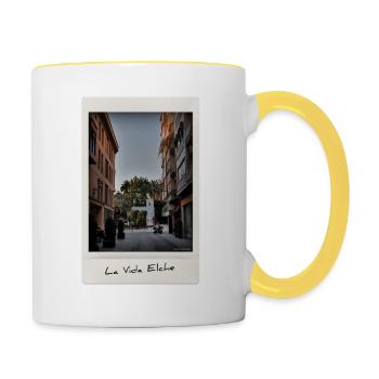 Vie Elche - Mug contrasté - blanc/jaune - Droite