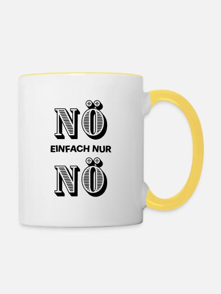 NÖ - einfach nur - NÖ - Tasse zweifarbig - Weiß/Gelb