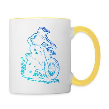 Direct Motocross Statement - Contrasting Mug - white/yellow - Right