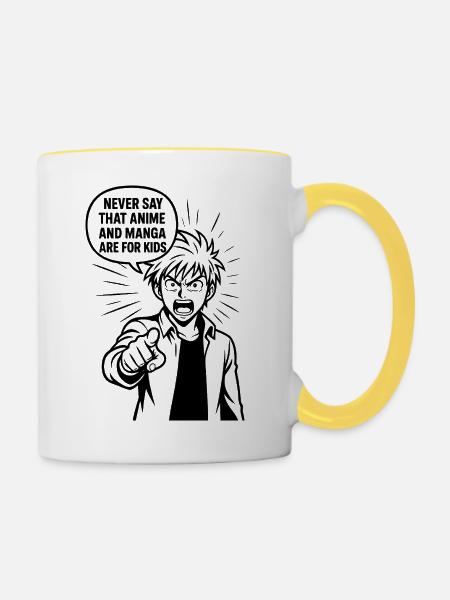 Anime-Manga Otaku - Tasse zweifarbig - Weiß/Gelb