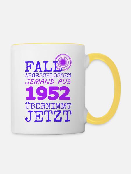 1952 - Tasse zweifarbig - Weiß/Gelb