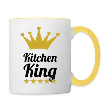 The King of Cooking - Contrasting Mug - white/yellow - Right