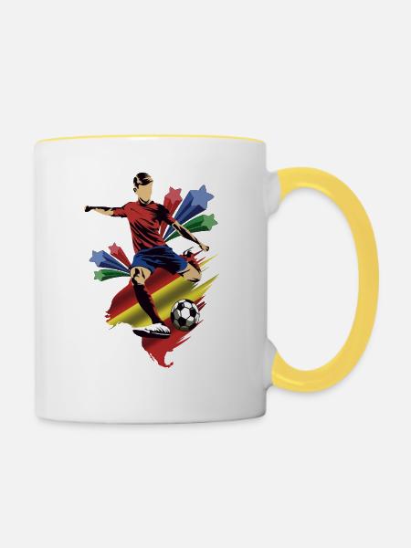 Spanien – Spanien – Flaggen - Tasse zweifarbig - Weiß/Gelb